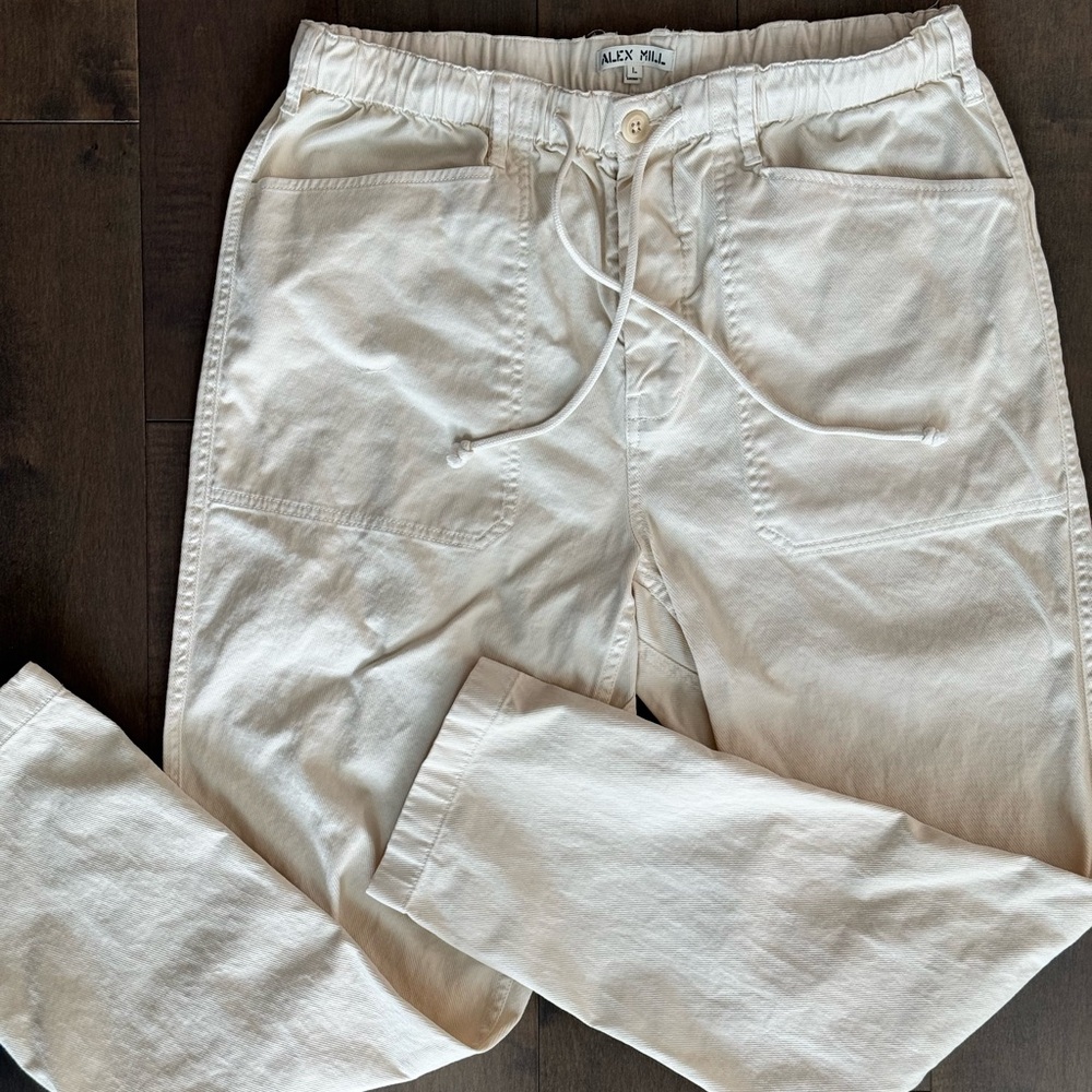 Alex Mill Pull On Pant in Oat Milk